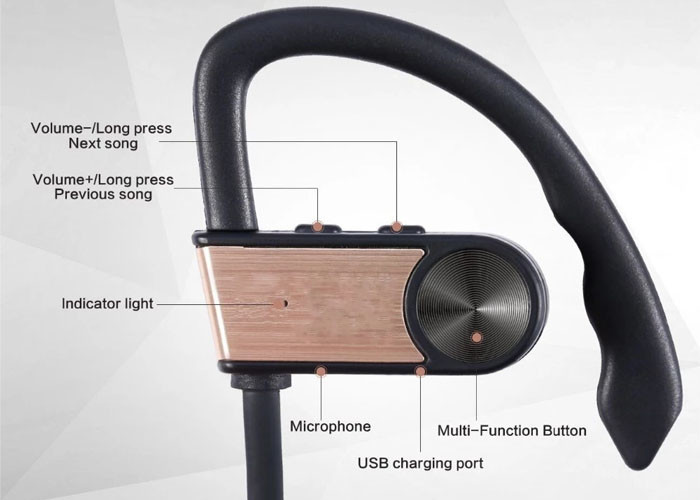 CSR8635 Wireless Workout Earbuds , Wireless Smart Sports Stereo Earphones