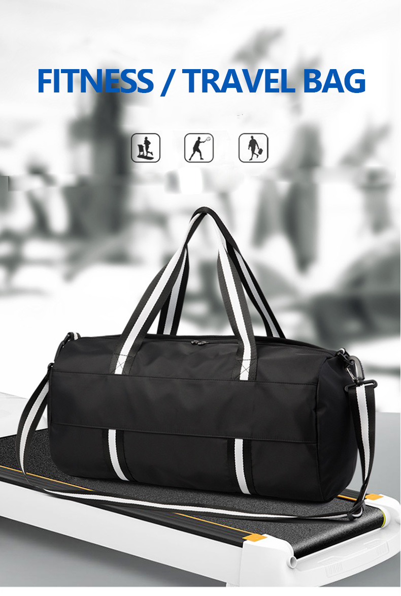 29L Sports Gym Bag Oxford Waterproof Travel Bags With Shoe Pocket