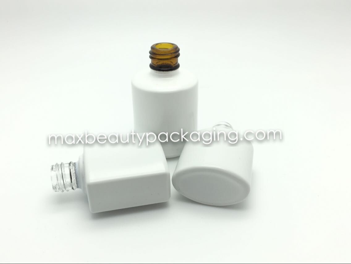 high quality thick and strong powder coating gel polish bottle 15ml amber bottle nail polish packaging