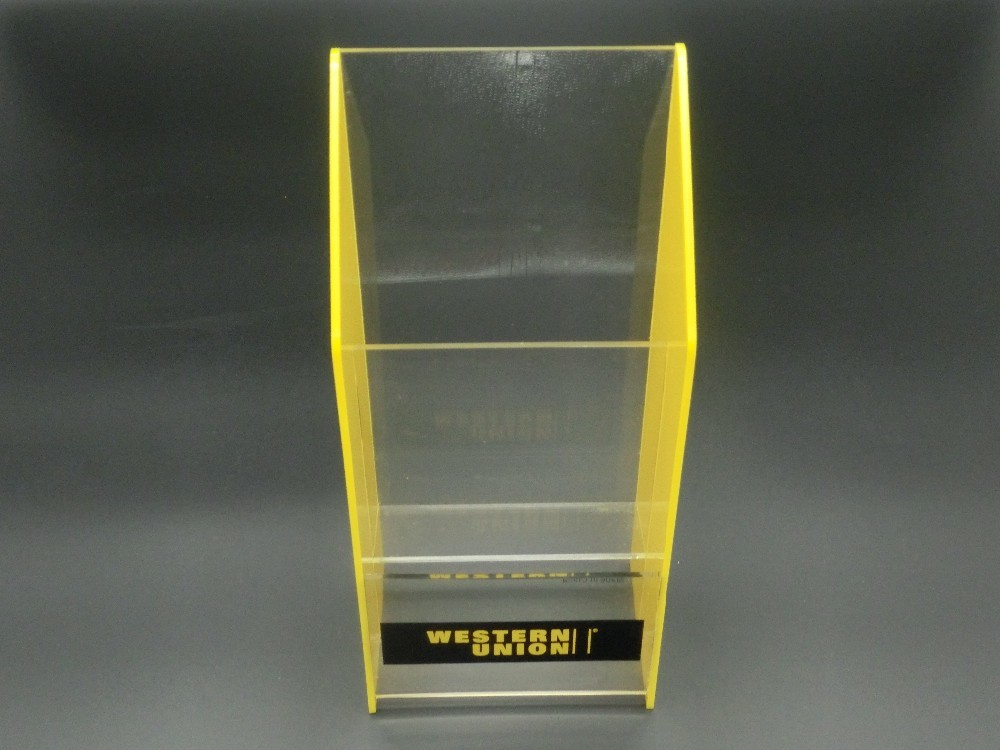 Single Acrylic Document Holder Desktop Lucite Leaflet Stand Counter Flyer Display