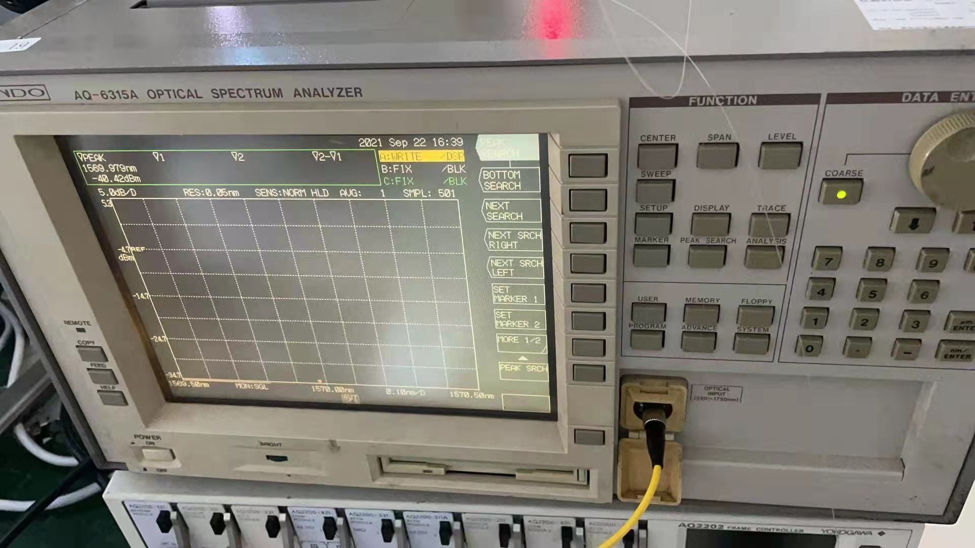 Ando AQ6315A Optical Spectrum Analyzer 350 - 1750nm Low Cost Spectrum Analyzer