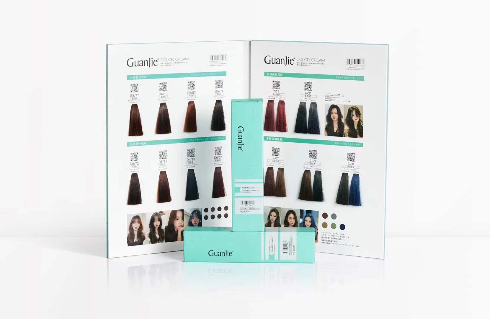 Non Irritating Permanent Natural Hair Colour Cream 52 Kinds for Private Customization