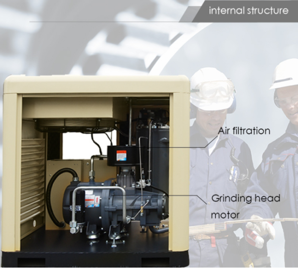 60HP Air Compressor Machine / Quiet Air Compressor With Air Cooling System