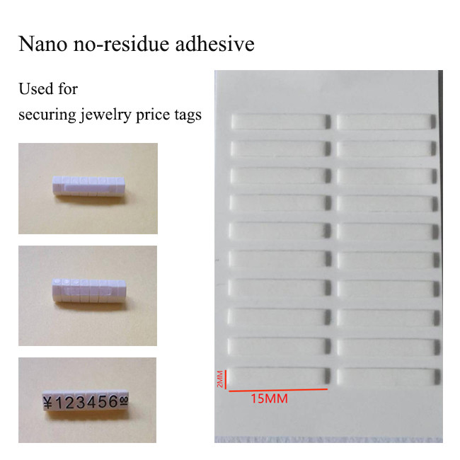 15*2mm per 20 pieces per sheet Nano no-residue adhesive for price cubes