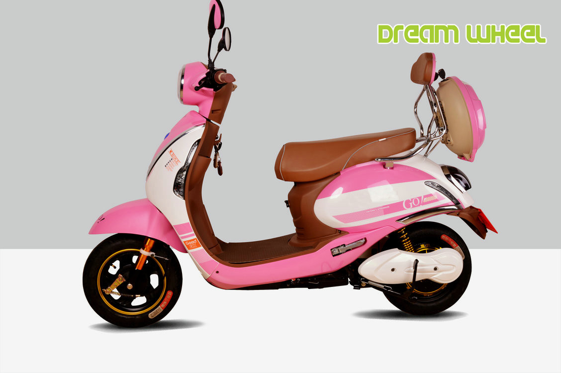 60V 500W Pedal Assisted Electric Scooter 14" 45km/H Brushless Motor Moped Classic Vespa