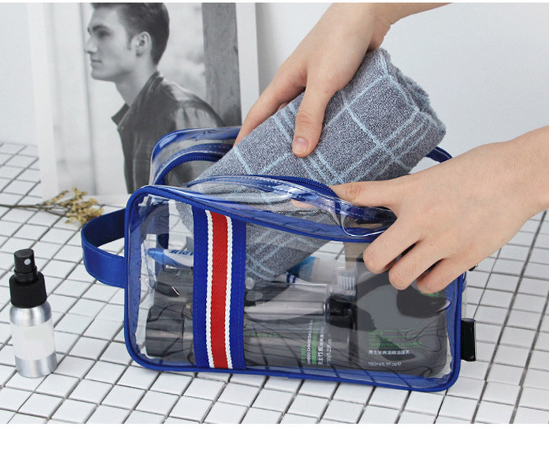 Custom Logo Waterproof Transparent PVC Cosmetic Bag