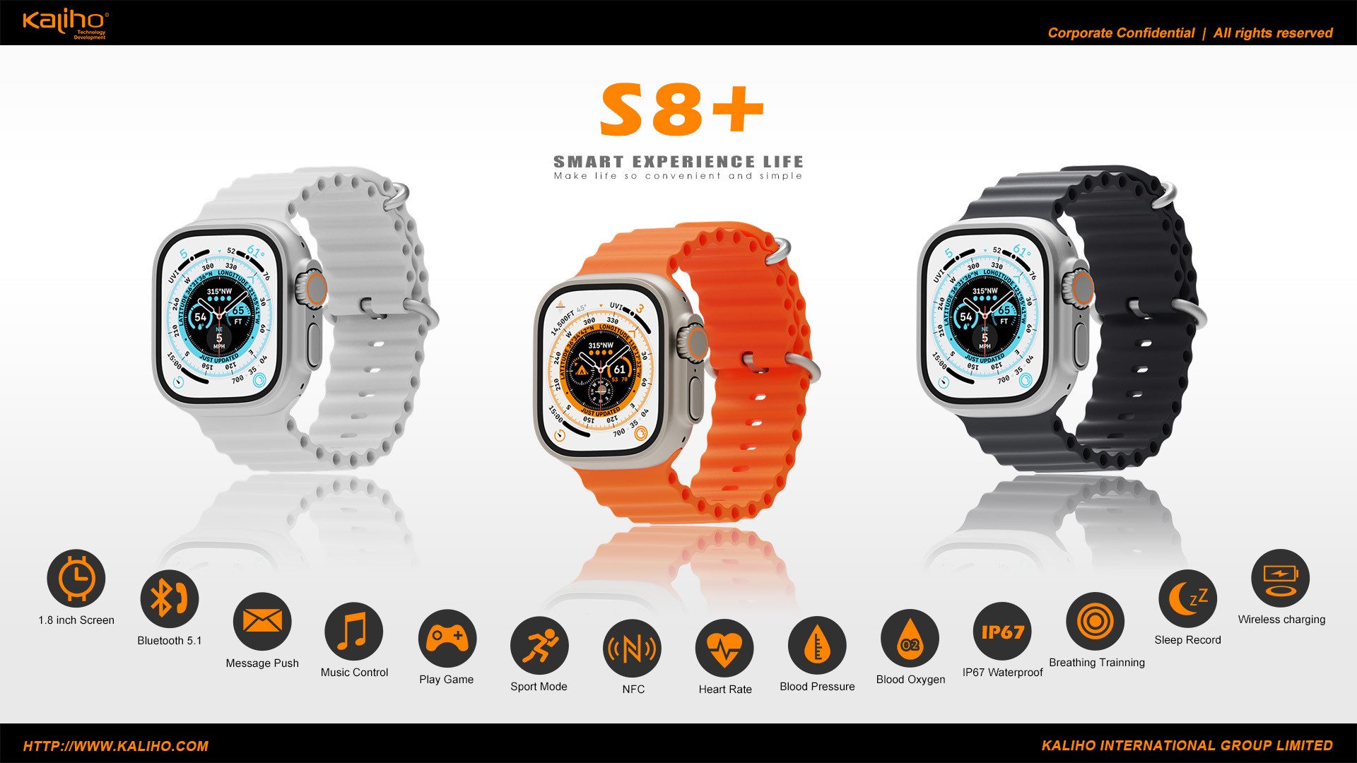 The Fashionable Touch Full Touch Screen Waterproof Smart Watch