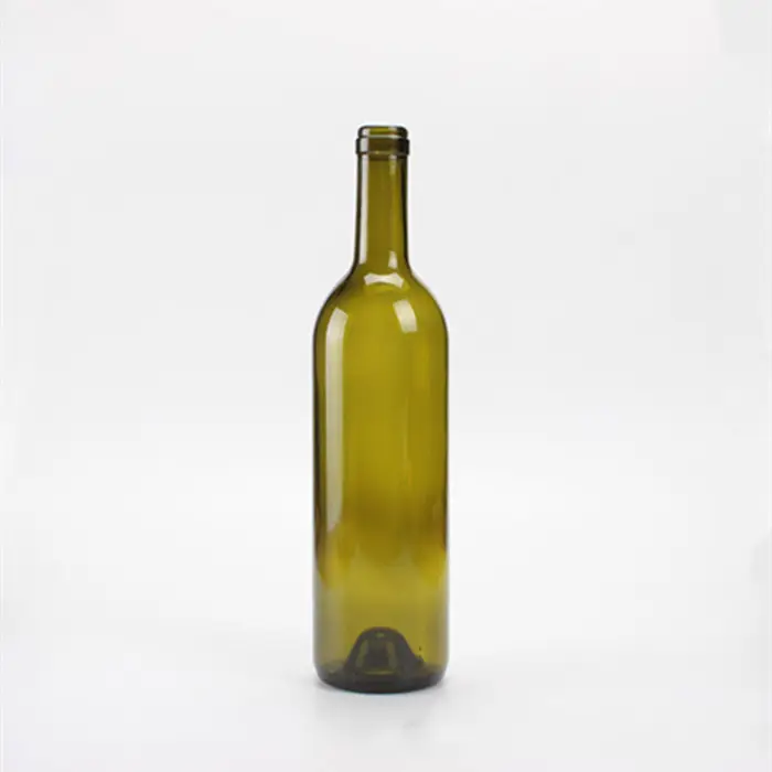 Glass Collar Engraved 187ml Gin Whisky Bottle for Wine 750ml Decal Surface Handling