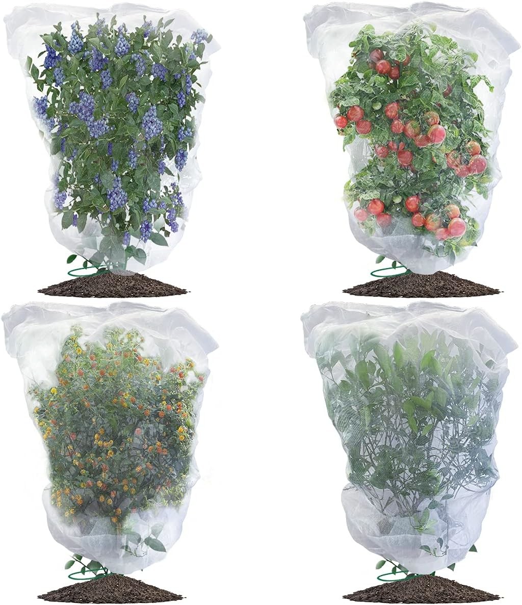 Plant Freeze Protection Covers 32 x 47 Inch Winter Shrub Cover Tree Frost Blanket Drawstring Winter Frost Prote