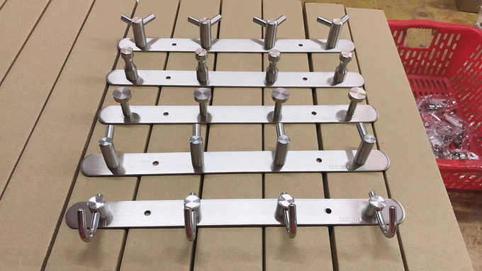 5 Hooks Contracted Style Clothes Hanger Hook Metal Stainless Steel Multifunction