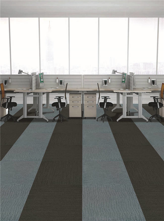 NYLON COMERCIAL MODULAR CARPET TILE WITH PVC BACKING FOR BANK