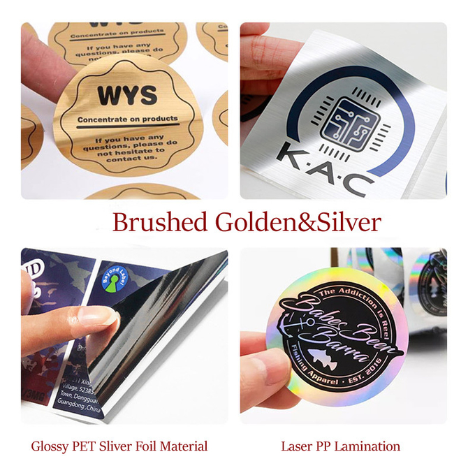 Golden Embossed Logo Luxury Wine Label Stickers With Stencil Tissue Paper