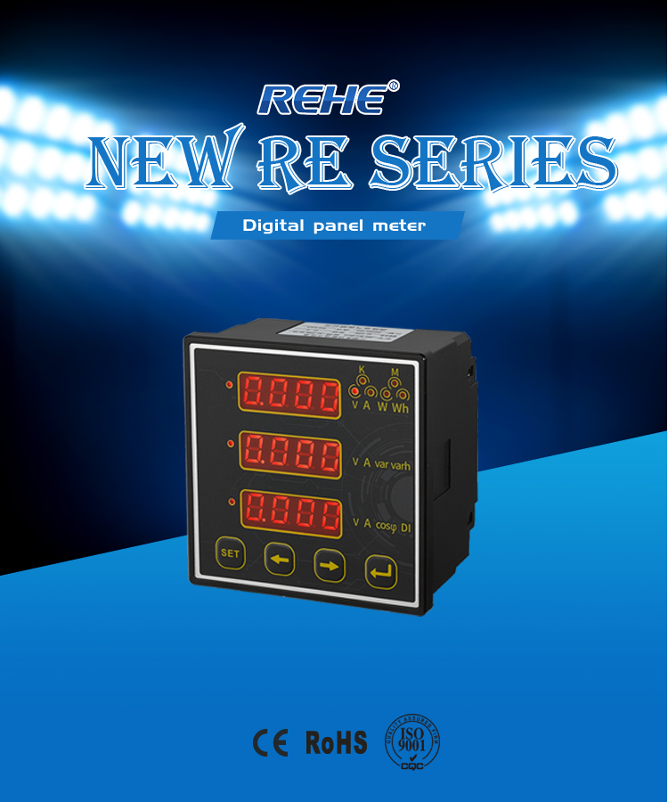 Hot-sale cheap new design RE series 96*96mm Three Phase LED Multi-function Power Meter