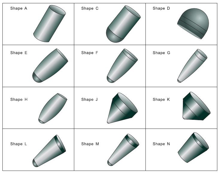 BSM-6 Cone Tungsten Carbide Burr Blank For Brass Aluminum Machining