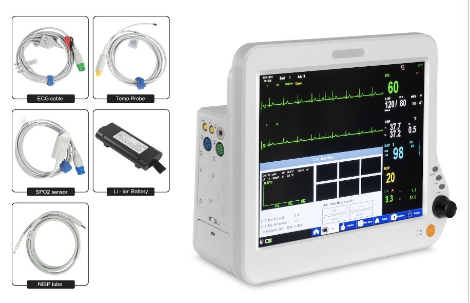 Mainstream ICU Cardiac Monitor , Anesthesia Multi Parameter Patient Monitor