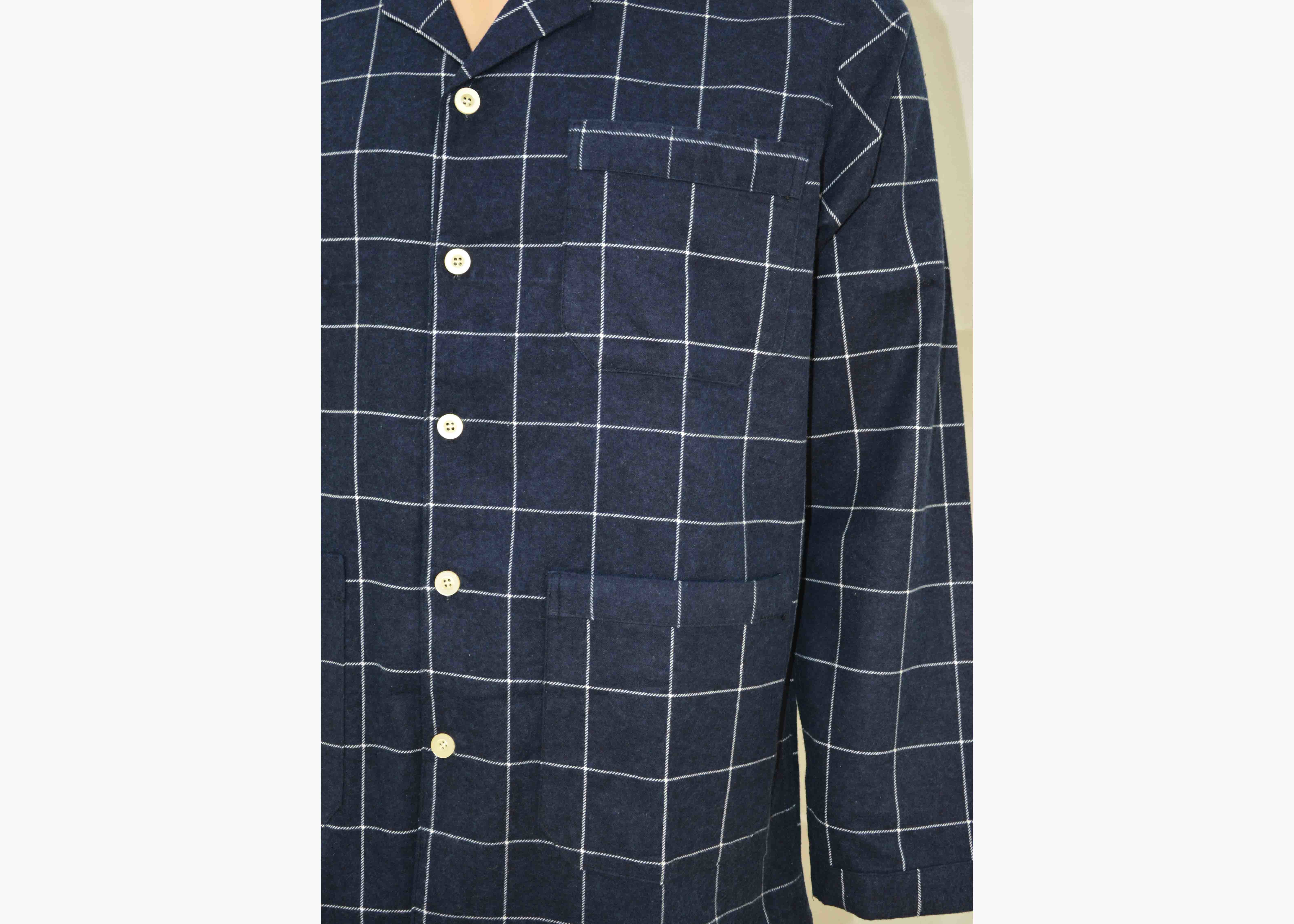 Flannel Printed Mens Luxury Sleepwear Anti Wrinkle Eco Friendly S - XXL Size