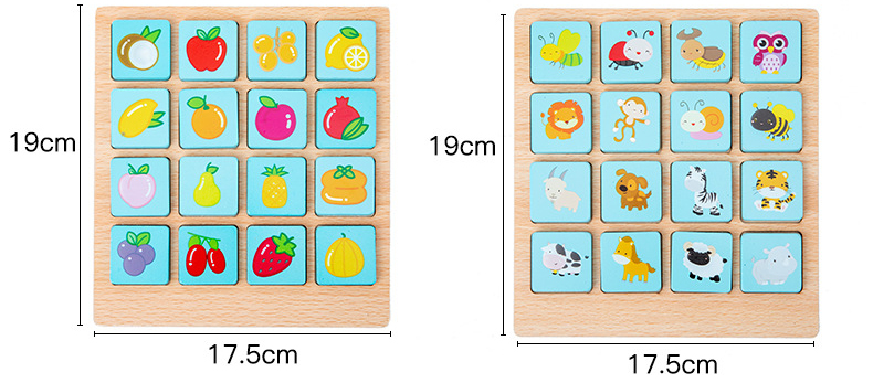 ODM Children'S Montessori Wooden Puzzle Board Game