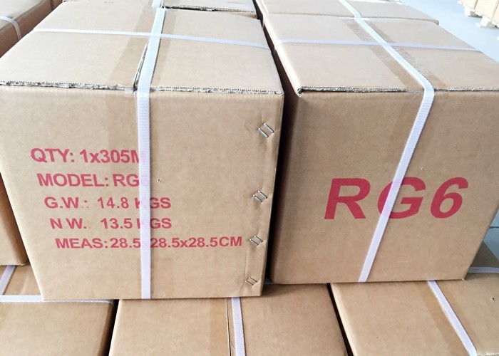 RG6U 75 Ohm Coaxial Cable 18 AWG CCS Double Shield For CATV Telecom
