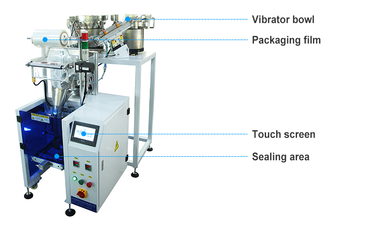 Industry Hardware Screws Fastener Automatic Filling Sealing Bag Easy Packaging Machine