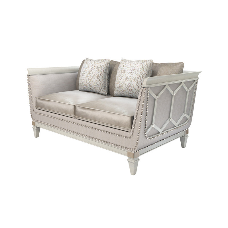Hotel Lobby furniture modern Chinese style Solid wood Sofa set used Grey fabric cloth seating