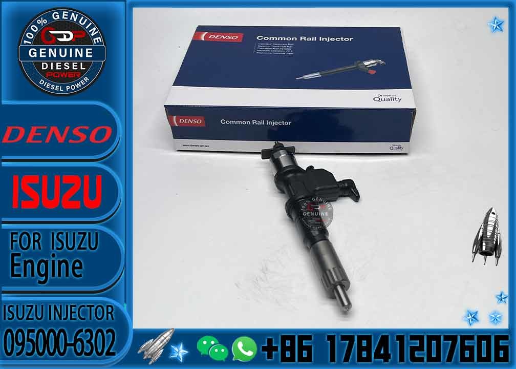 Hot Sell Fuel Injector Common Rail Fuel Injector 095000-6302 0950006302 1-15300436-2
