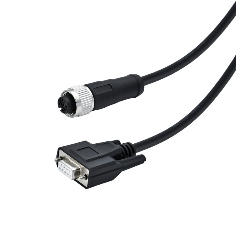 3 - 17 Pin M12 To DSUB Waterproof Cable Connector PVC PUR Custom Length For Sensor