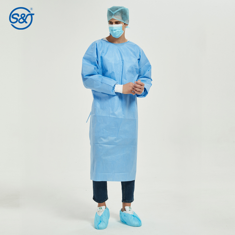 Rib Cuff Disposable Waterproof Isolation Surgical Gown Aami Level 3 Sterile Surgical Gowns