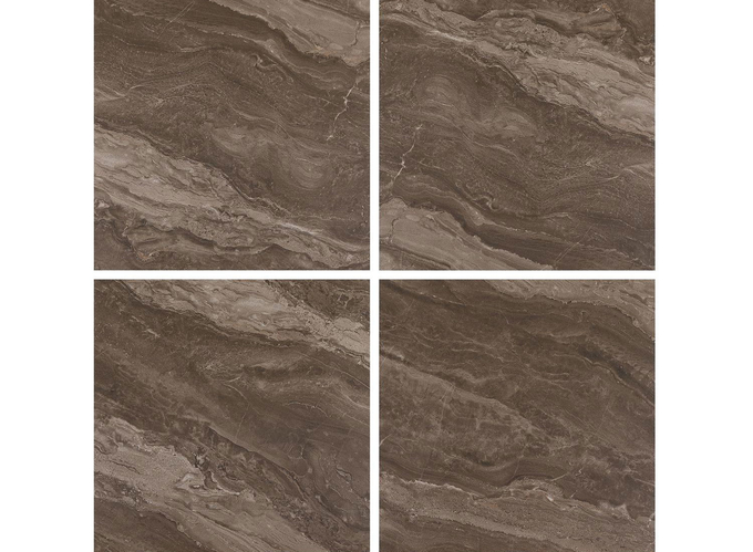 Eco-friendly 400x400mm Matte glazed Ceramic Rustic Tile For Balcony And Inside Floor Wall Tile Dark Brown For Bathroom