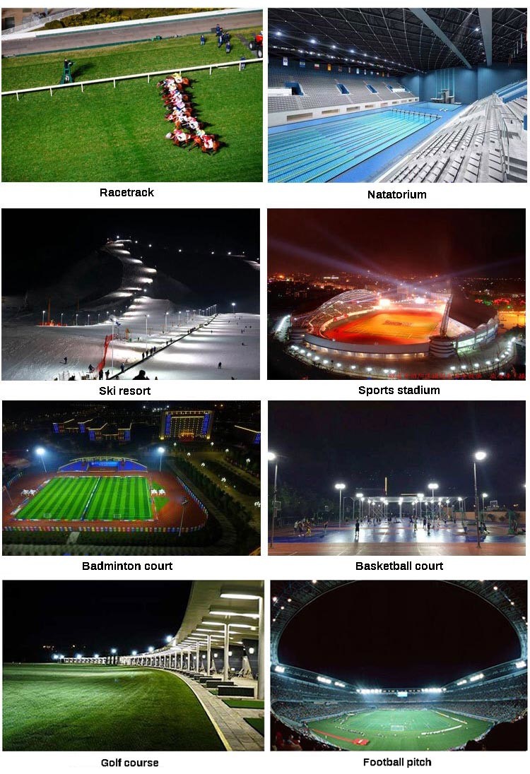 Wide Illumination Sport Stadium Light 150000lm Led Athletic Field Lighting For Crane
