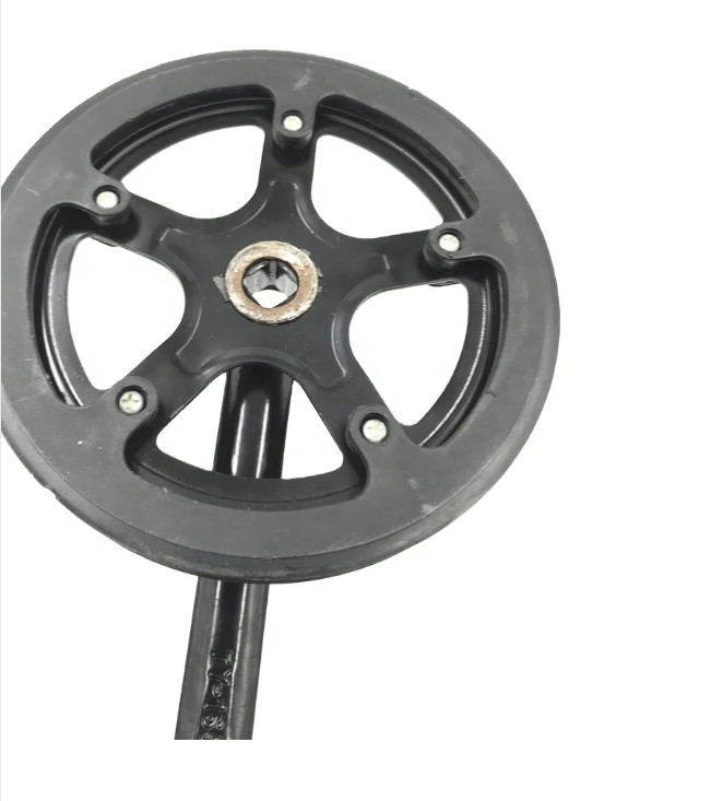 Black Bicycle Chainwheel Crank With Double Plastic Cover 36T 152mm 165MM