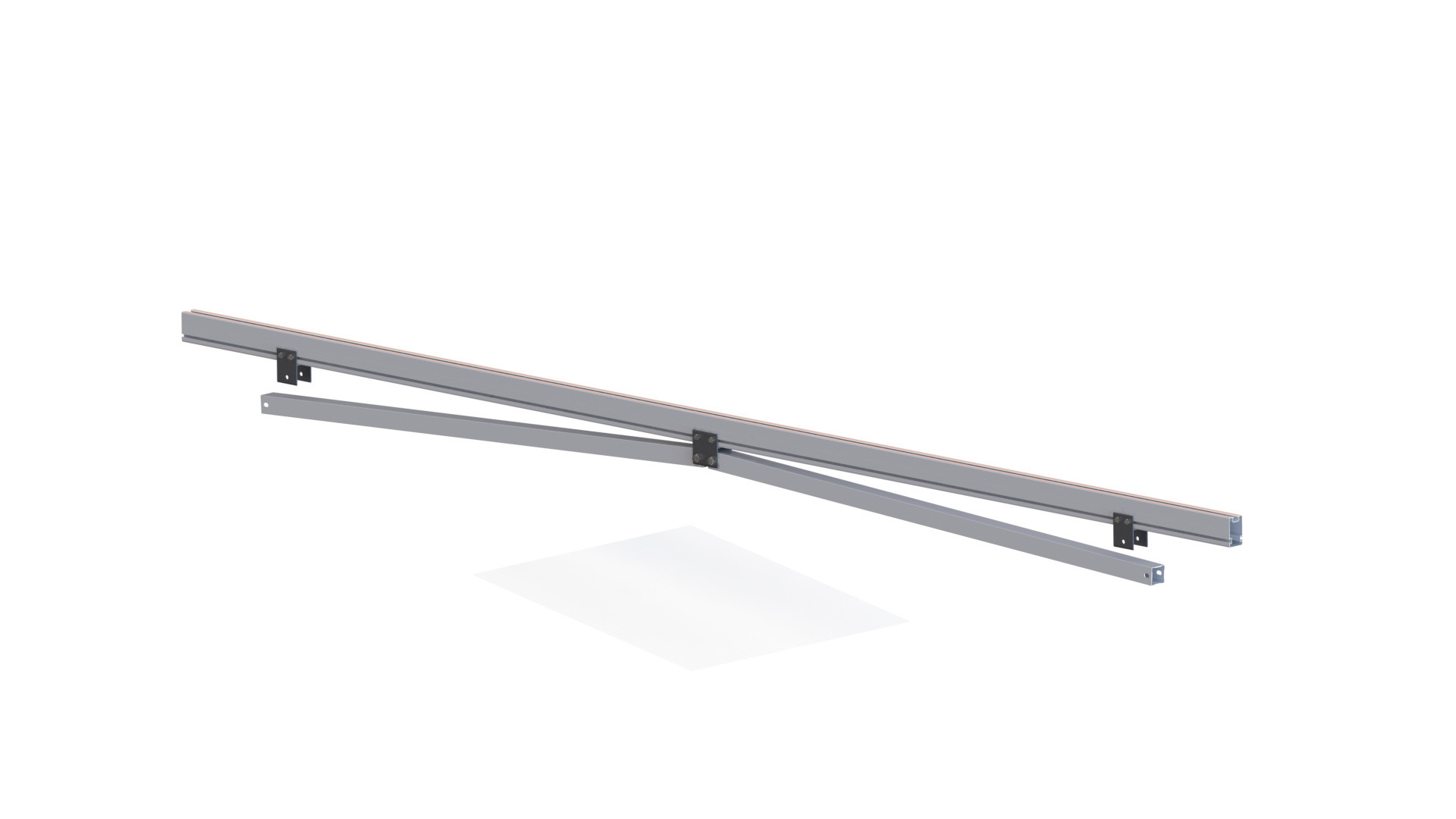 AL6005 Anodized Aluminium Solar Mounting Structure 45 Degree Ground System