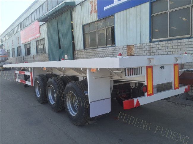 40 Foot Flatbed Container Trailer High Bed Platform 45 Tons Load Capacity