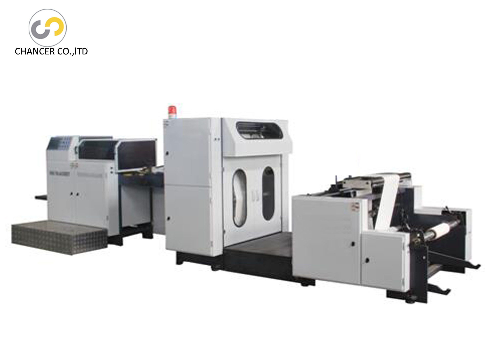 Automatic V bottom bread paper bag making machine with pp window