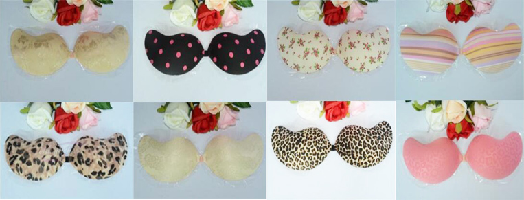 Foam Reusable Self Adhesive Strapless thick push up bra