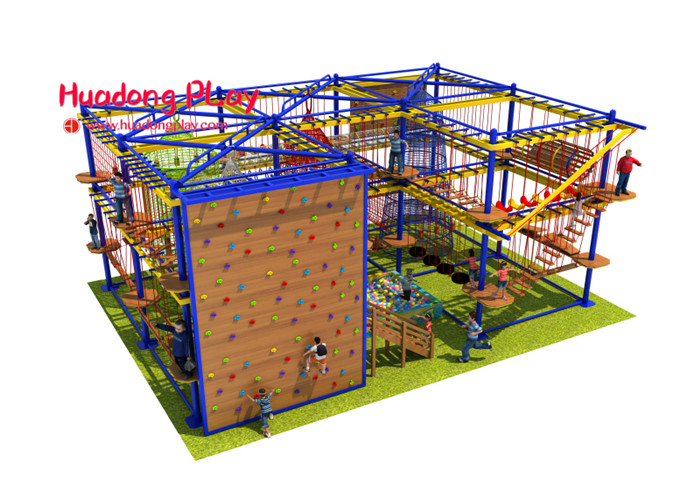 Gymnastic Indoor Adventure Playground Eco - Friendly With Climbing Board