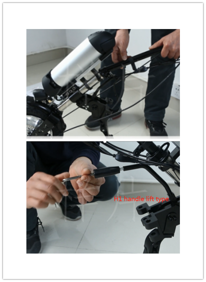 Easy handing 350w adjustable height electric wheelchair