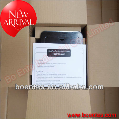 Asia Popular Worktop Flip Up Hidden Box/ Floor Cable Cubby/Tabletop Power Outlet Socket with Cables