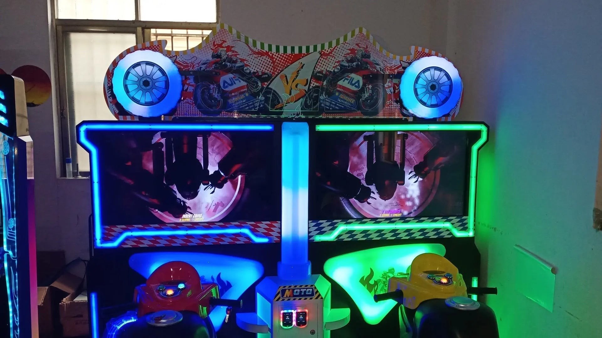 Super Bike 2 FF Twins Motor Hot Sale RAW Racing Game Arcade Coin Operated Game Machine