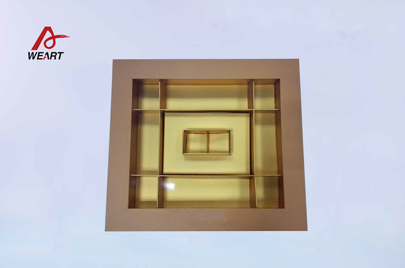Multiple Sites Champagne Gold Color Paper Jewelry Boxes With Pet Window , / SGS