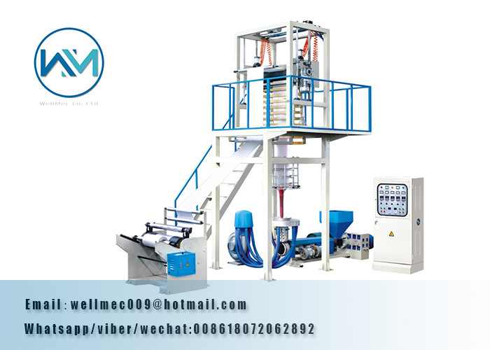 SJ-A50 Model Single Screw 50mm Die Plastic PE Film Blowing Machine Width 600mm