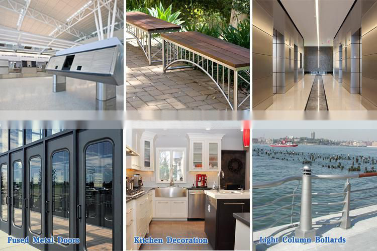 Door Decoration Laminate Stainless Sheets Slit Edge Imitation Wood Grain