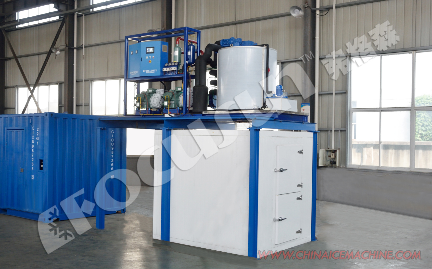 20 Tons Ice Flake Machine with 3600 KG Capacity and 1.5mm-2.2mm Ice Size Guarantee