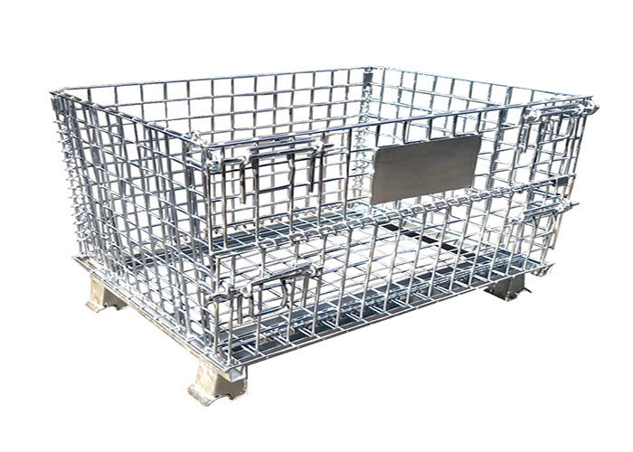 SGS Stainless Steel Mesh Container , Warehouse Wire Mesh Storage Bins