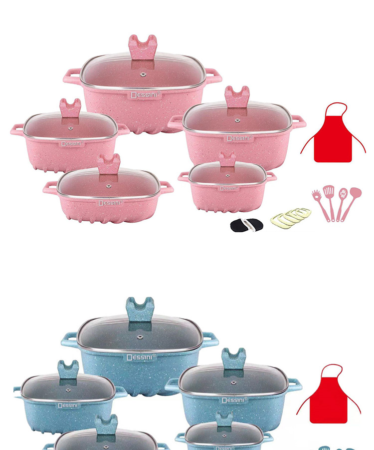 Wholesale Multifunction Pot And Pans Set 22pcs White Cooking Pot Sets Non-Stick Aluminum Cookware Sets