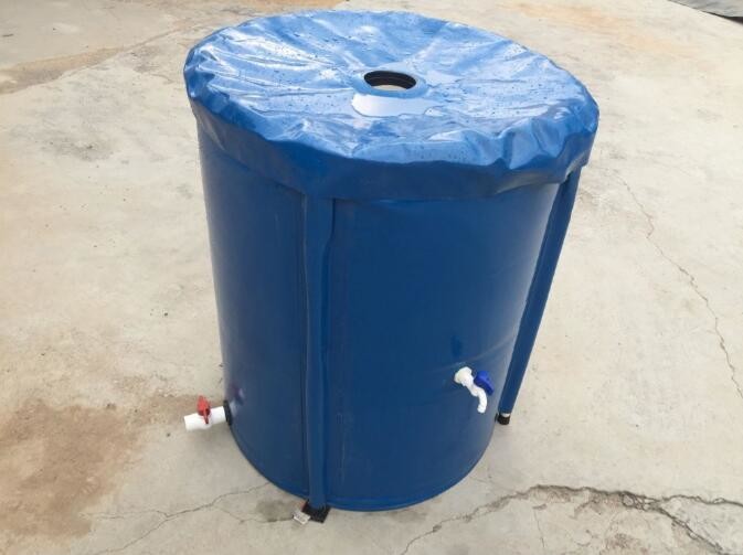 Greenhouse PVC Garden Rain Barrels , Collapsible Plastic Water Barrels 150L Portable Water Tanks