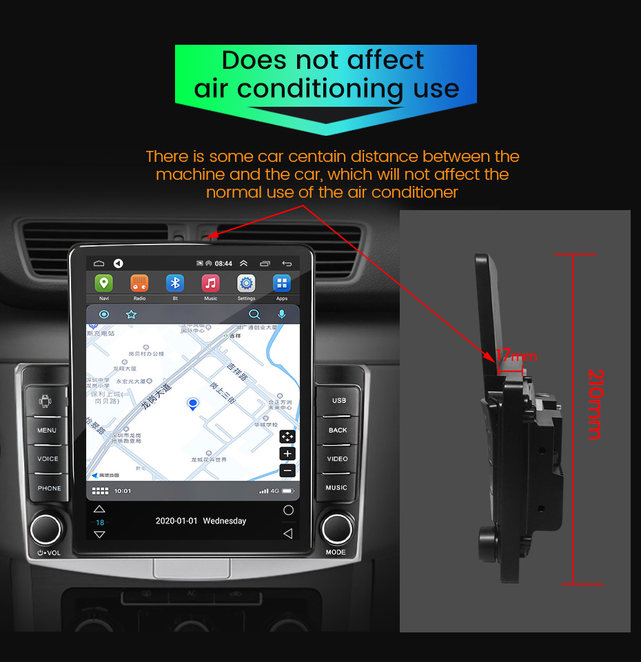 Uniersal Car Model 9.7 inch 2 din Double Din Android 12 Car DVD Player with GPS and Bluetooth