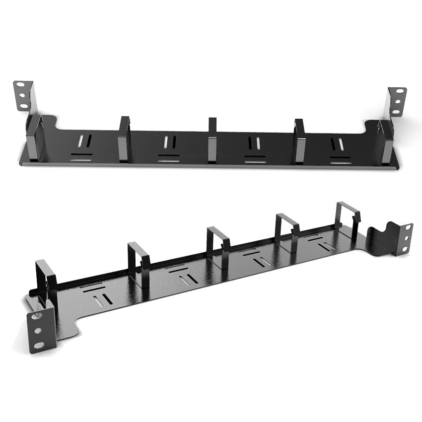 45x483x110mm 1U Cable Management Panel With Metal Rings Network Tray