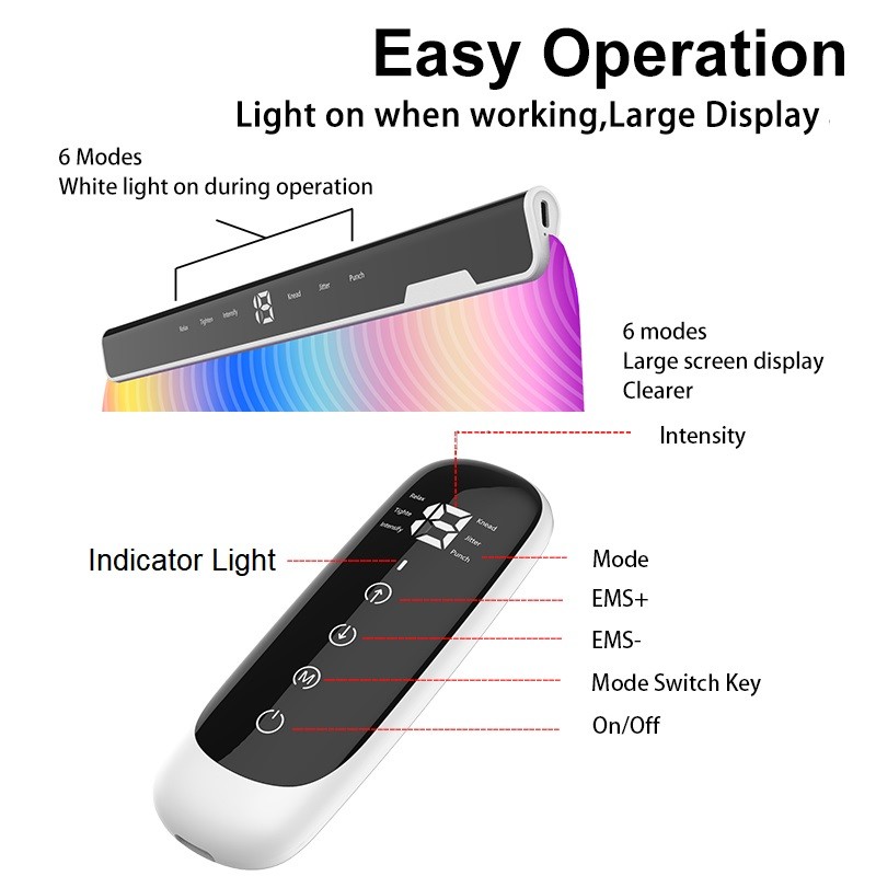 Remote Control Leg Reshaping Foot Massager EMS 90mAh 15 Intensity