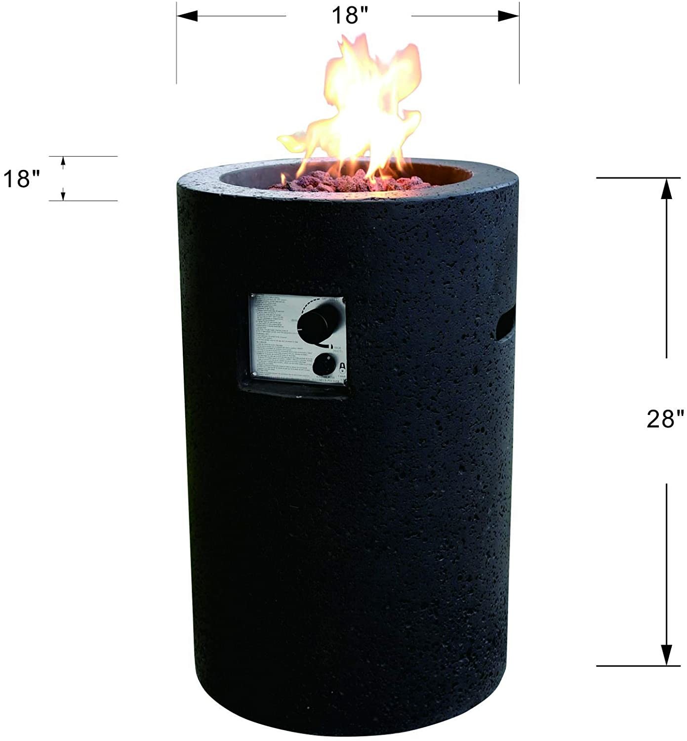 40,000 Btu Auto-Ignition Stainless Steel Propane Fire Pit For All - Season