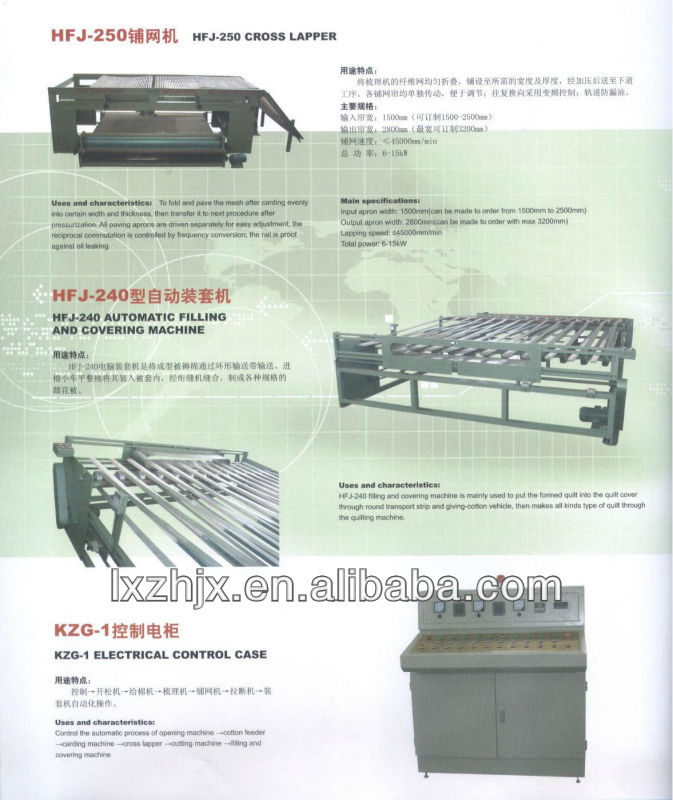 HFJ-240 Automatic quilt filling  machine